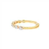 14K Yellow Gold Modern Natural Diamonds Band
