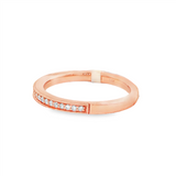 14K Rose Gold Vintage Natural Diamonds Band