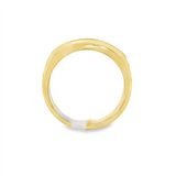 18K Yellow Gold Contemporary Natural Diamonds Ring