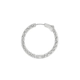 14K Yellow Gold 30Mm Round Inside Out Lab Grown Diamonds Hoop Earrings