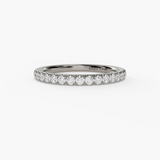 14K White Gold Classic Natural Diamonds Band