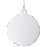 Sterling Silver Small Round Disc Charm
