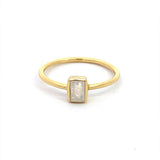 18K Yellow Gold Vermeil Moonstone Classic Ring
