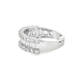 14K White Gold Baguette Natural Diamonds Band