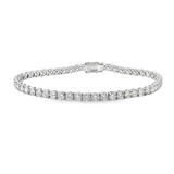 Platinum Natural Diamonds Tennis Bracelet