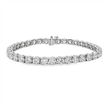 18K White Gold Natural Diamonds Tennis Bracelet