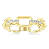 10K Yellow Gold Contemporary Natural Diamonds Ring