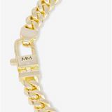 18K Yellow Gold Overlay 'Julian' Cubic Zirconia Cuban Bracelet