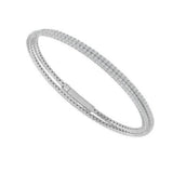 Titanium And 14K White Gold Flexie Wrap Diamond Bracelet