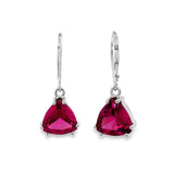 JT ESTATE Sterling Silver Lab Grown Alexandrite Dangle Earrings
