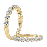 14K Yellow Gold Modern Natural Diamonds Band
