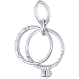 Sterling Silver Wedding Rings Charm