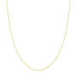 14K Yellow Gold 22 Inches Adjustable Cable Chain