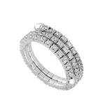 14K White Gold Flex Natural Diamonds Ring