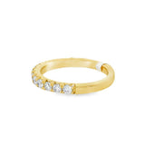 14K Yellow Gold Classic Natural Diamonds Band