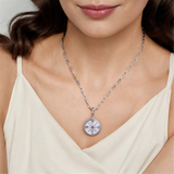 Sterling Silver Mother Of Pearl Contemporary Pendant