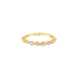 14K Yellow Gold Modern Natural Diamonds Band
