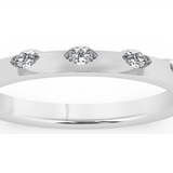 14K White Gold Lab Grown Diamonds Contemporary Band