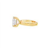 14K Yellow Gold Hidden Halo Radiant Diamond Engagement Ring
