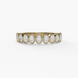 14K Yellow Gold Contemporary Natural Diamonds Band