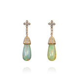18K Rose Gold Opals Dangle Earrings