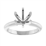 14K White Gold 7.3-7.7mm Round Center Solitaire Engagement Ring