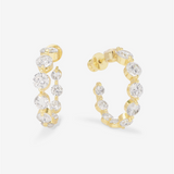 18K Yellow Gold Overlay "She's An Icon" 25Mm Inside Out Hoops