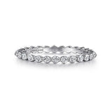 14K White Gold Eternity Natural Diamonds Band