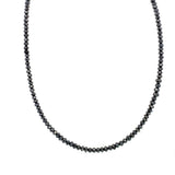 14K Yellow Gold Beaded Black Diamond Necklace