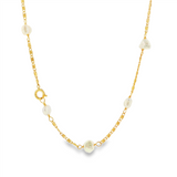 JT ESTATE 14K Yellow Gold Freshwater Pearl Station Necklace