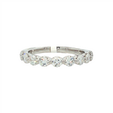 14K White Gold Modern Natural Diamonds Band