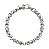 7mm Titanium Matte Finish Box Chain Bracelet