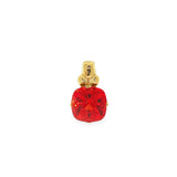 JT ESTATE 10K Yellow Gold Lab Grown Orange Sapphire Drop Pendant