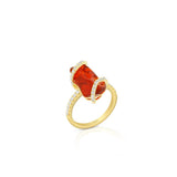 18K Yellow Gold FreeForm Opal Free Form Ring