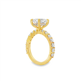 14K Yellow Gold 'Brosnan' Hidden Halo Radiant Diamond Engagement Ring