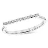 14K White Gold Stackable Natural Diamonds Ring