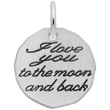 Sterling Silver ‘I Love You To The Moon And Back’ Charm