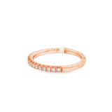 14K Rose Gold Classic Natural Diamonds Band