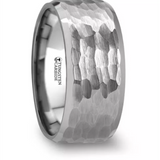 Tungsten ‘Martel’ 8mm Hammered Finish Wedding Band