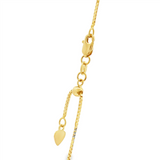 14K Yellow Gold 24 Inches Adjustable Box Chain