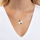 14K Yellow Gold Diamond Cut Radiating Circle Pendant