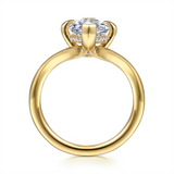 14K Yellow Gold 'Cosmic' Contemporary Marquise Natural Diamonds Engagement Ring