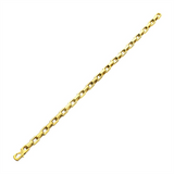 8Mm Polished Finish 18K Yellow Gold IP Steel Paperclip Chain Bracelet