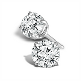 14K White Gold 1.00 CTW Round Lab Grown Diamonds Stud Earrings