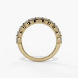 14K Yellow Gold Contemporary Natural Diamonds Band