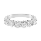 18K White Gold Classic Natural Diamonds Band