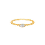 18K Yellow Gold Solitaire Natural Diamonds Ring