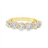 18K Yellow Gold Bold Diamond Anniversary Natural Diamonds Band
