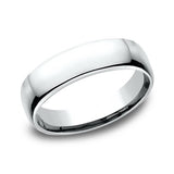 14K White Gold 5mm Super Light Comfort Fit Wedding Band