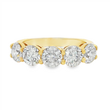 18K Yellow Gold Bold Diamond Anniversary Natural Diamonds Band